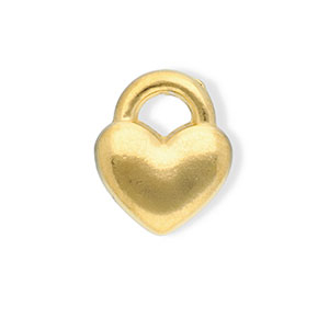 Colgantes Acero Inox coraz&oacute;n Dorado