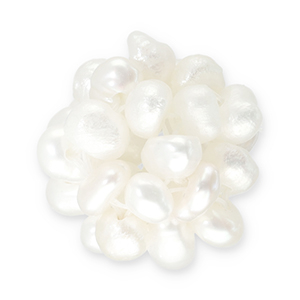Perlas de agua dulce estilo racimo Blanco natural