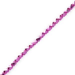 Abalorios faceteados Rosa fucsia met&aacute;lico