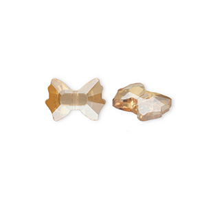 Abalorios faceteados Fashion lazo Beige melocot&oacute;n-revestimiento pearl shine