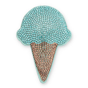 Colgantes llamativos con strass helado Turqueza-marr&oacute;n