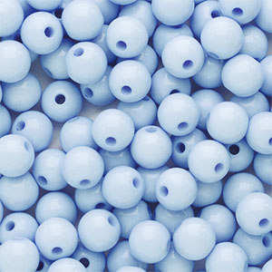 Abalorios acr&iacute;licos 6 mm mate Azul helado