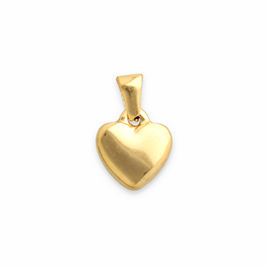 Colgantes Acero Inox coraz&oacute;n Dorado