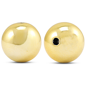 Abalorios met&aacute;licos redondos 18mm Dorado met&aacute;lico
