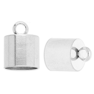 Fornituras acero inox terminal &Oslash;10mm con anilla Plateado