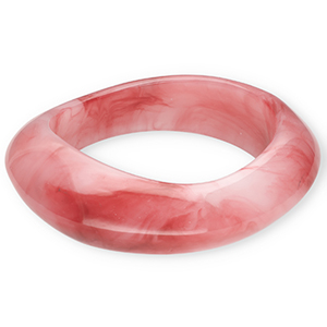 Pulseras bangle de resina Rosa