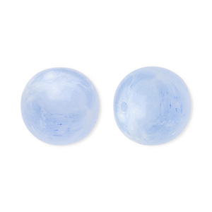 Abalorios acr&iacute;licos 12 mm redondos Azul-m&aacute;rmol