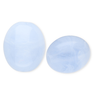 Abalorios acr&iacute;lico &oacute;valo Azul-m&aacute;rmol