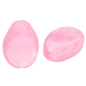 Abalorios acr&iacute;lico gota Rosa-m&aacute;rmol