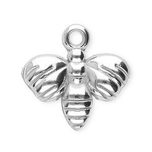Colgantes Acero Inox abeja Plateado