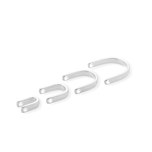 Colgantes met&aacute;licos DQ&reg; arco set de 4 Plateado vieja (sin n&iacute;quel)