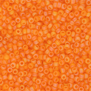 Rocalla Miyuki 11/0 Matted Transparent Orange AB 11-0138FR