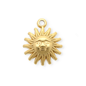 Colgantes Acero Inox sol Oro