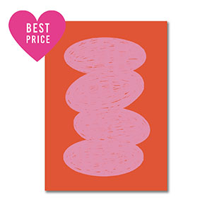 BY31&reg; Tarjetas para joyer&iacute;a &oacute;valo Rojo-rosa claro