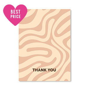 Tarjetas para joyer&iacute;a "Thank you" Beige-m&aacute;rron