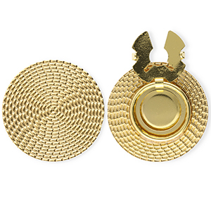 Cubrebotones Acero Inox redondos look rat&aacute;n Dorado