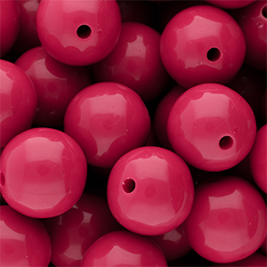 DQ Abalorios acr&iacute;licos 20 mm brillante Fuchsia 17-2031 TCX