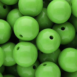 DQ Abalorios acr&iacute;licos 18 mm brillante Vibrant green 16-6339 TCX