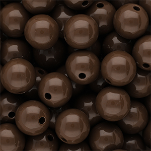 DQ Abalorios acr&iacute;licos 14 mm brillante Cappuccino brown 19-1220 TCX