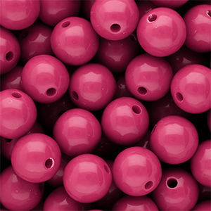 DQ Abalorios acr&iacute;licos 14 mm brillante Rose violet 17-2624 TCX