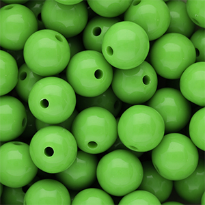 DQ Abalorios acr&iacute;licos 12 mm brillante Vibrant green 16-6339 TCX
