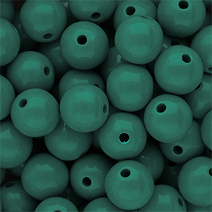 DQ Abalorios acr&iacute;licos 12 mm brillante Mediterranea green 19-4517 TCX