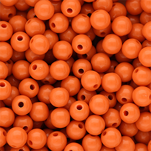 DQ Abalorios acr&iacute;licos 10 mm brillante Orange peel 16-1359 TCX