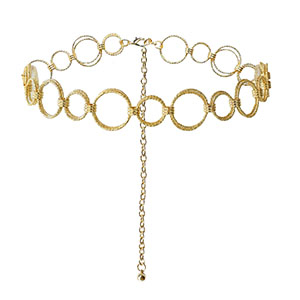Cadena para la cadera anillo doble Dorado