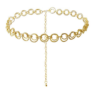 Cadena para la cadera anillo doble Dorado
