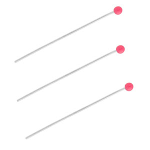 BY31&reg; Fornituras Acero inox bast&oacute;n con cabeza bola 35mm Plateado-rosa magenta