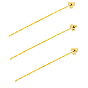 BY31&reg; Fornituras Acero inox bast&oacute;n con cabeza bolas 35mm Dorado