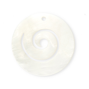 Colgantes concha especial espiral Blanco