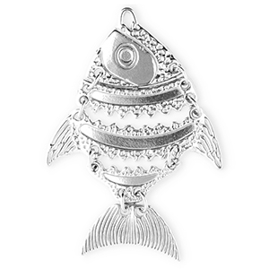 Colgantes Acero Inox pez Plateado