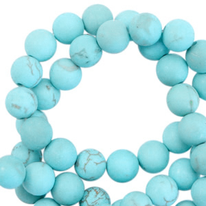 Piedras naturales 8mm mate Azul turqueza