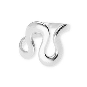 Anillos Acero Inox ondulado Plateado