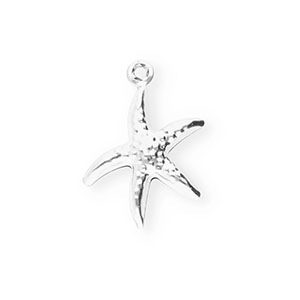 Colgantes Acero Inox estrella de mar Plateado