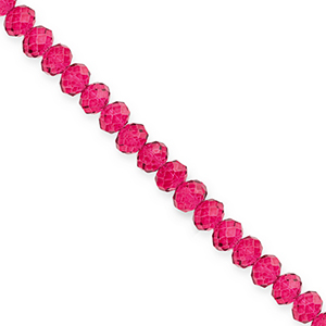 Abalorios faceteados disco 6x5mm Rosa cereza