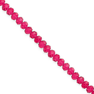 Abalorios faceteados disco 4x3mm Rosa cereza