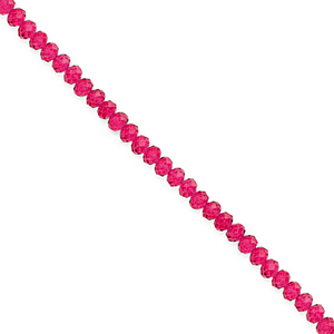 Abalorios faceteados disco 3x2mm Rosa cereza