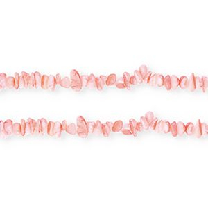 Abalorios conchas chips Rosa