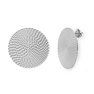 Pendientes Acero Inox redondos Plateado