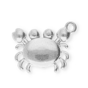 Colgantes Acero Inox cangrejo Plateado