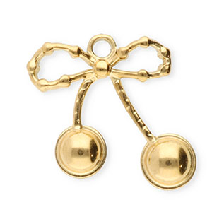 Colgantes Acero Inox cerezas Dorado