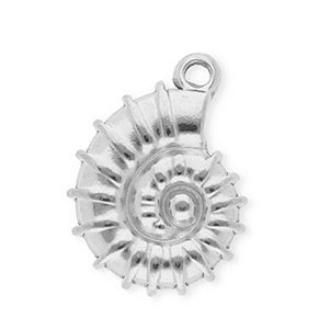 Colgantes Acero Inox redondos con estrella de mar Plateado