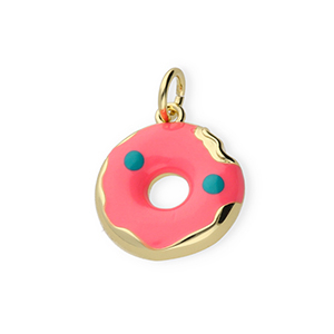 Metal TQ lat&oacute;n colgante dona Dorado-rosa ne&oacute;n-azul