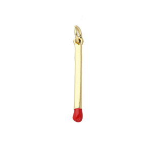 Metal TQ lat&oacute;n colgante lucifer Dorado-rojo