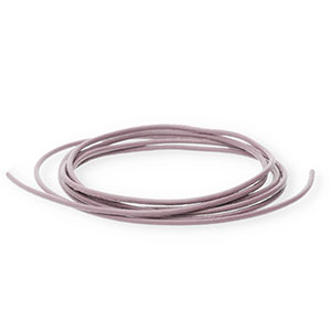 Cord&oacute;n cuero DQ redondo 1mm Rosa vintage