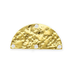 BY31&reg; Fornituras acero inox entrepieza semi-redondo con 4 anillas Dorado