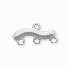 BY31&reg; Fornituras acero inox entrepieza ondulado con 4 anillas Plateado