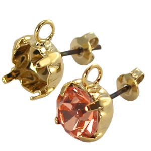 Pendientes para chat&oacute;n con anilla SS39 Dorado